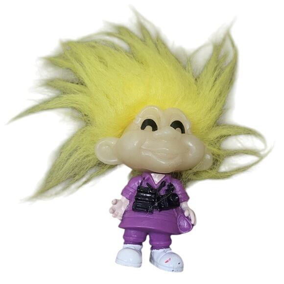 1993 Burger King Troll Glows in the Dark Purple Vtg 90s Toy Camera Photo - Picture 1 of 2